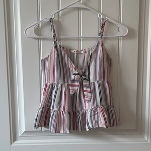 Miami Multicolor Striped Camisole with Tie-Front